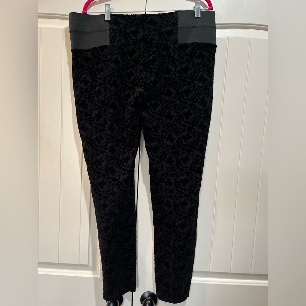 Black velvet pants